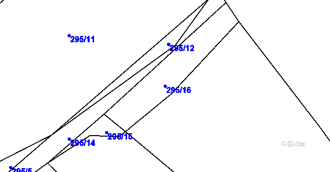 Parcela st. 295/16 v KÚ Vlčí, Katastrální mapa