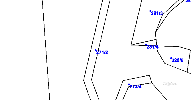 Parcela st. 271/2 v KÚ Heřmaničky u Dobranova, Katastrální mapa