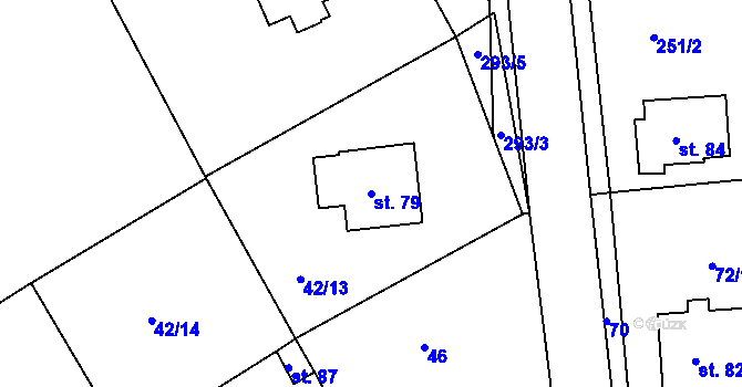 Parcela st. 79 v KÚ Vlčí Pole, Katastrální mapa