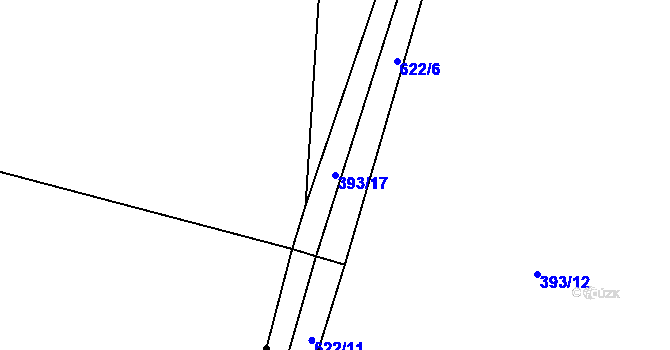 Parcela st. 393/17 v KÚ Vlčí Pole, Katastrální mapa