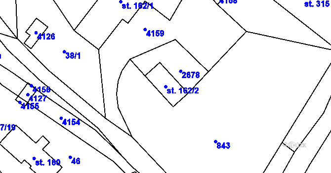 Parcela st. 162/2 v KÚ Vlčice u Trutnova, Katastrální mapa