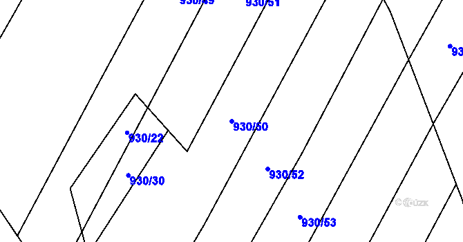 Parcela st. 930/50 v KÚ Vlčice u Javorníka, Katastrální mapa