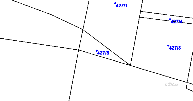 Parcela st. 427/5 v KÚ Vlčkov, Katastrální mapa