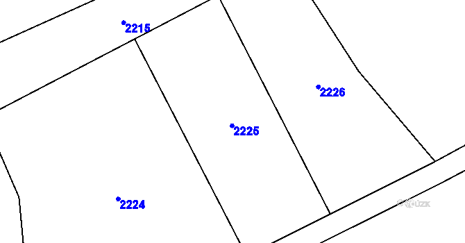 Parcela st. 127/3 v KÚ Vlčková, Katastrální mapa