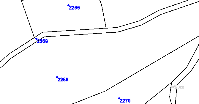 Parcela st. 205 v KÚ Vlčková, Katastrální mapa