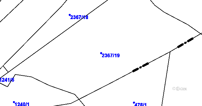 Parcela st. 2367/19 v KÚ Dolní Vlčkovice, Katastrální mapa