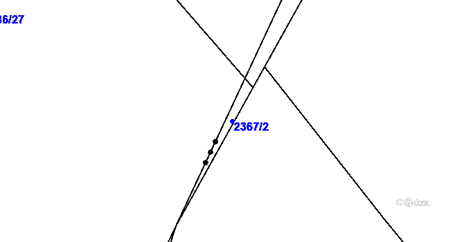 Parcela st. 2367/2 v KÚ Dolní Vlčkovice, Katastrální mapa
