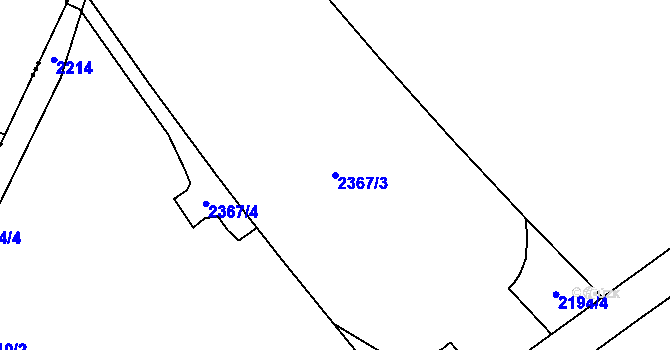 Parcela st. 2367/3 v KÚ Dolní Vlčkovice, Katastrální mapa