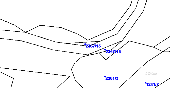 Parcela st. 2367/15 v KÚ Dolní Vlčkovice, Katastrální mapa