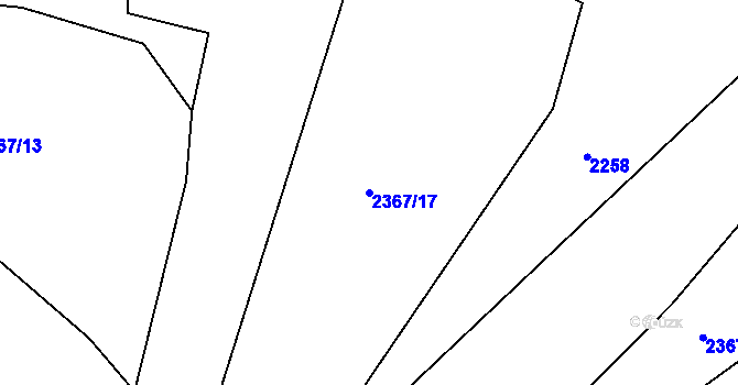 Parcela st. 2367/17 v KÚ Dolní Vlčkovice, Katastrální mapa