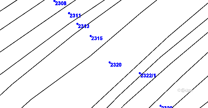 Parcela st. 2318/1 v KÚ Vlčnov, Katastrální mapa