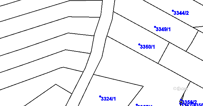 Parcela st. 3381/17 v KÚ Vlčnov, Katastrální mapa