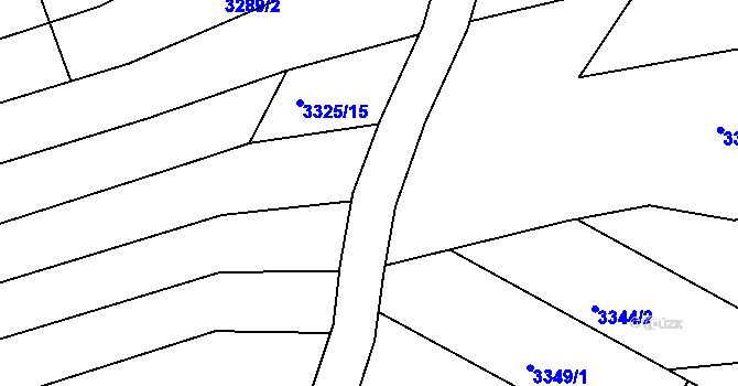 Parcela st. 3381/22 v KÚ Vlčnov, Katastrální mapa