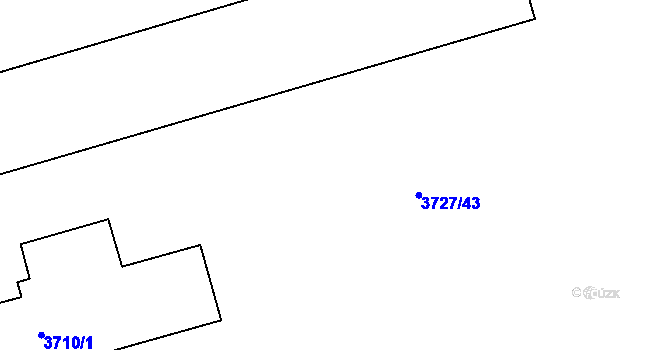 Parcela st. 3727/49 v KÚ Vlčnov, Katastrální mapa