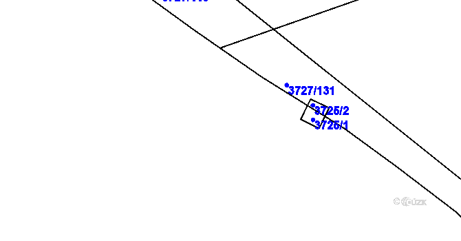 Parcela st. 3727/53 v KÚ Vlčnov, Katastrální mapa