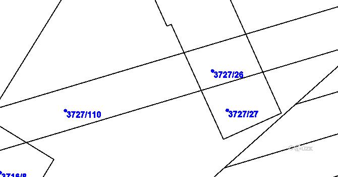 Parcela st. 4592/2 v KÚ Vlčnov, Katastrální mapa