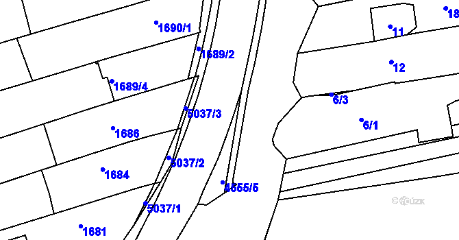 Parcela st. 4548/13 v KÚ Vlčnov, Katastrální mapa