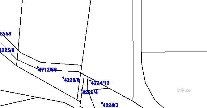 Parcela st. 4710/72 v KÚ Vlčnov, Katastrální mapa