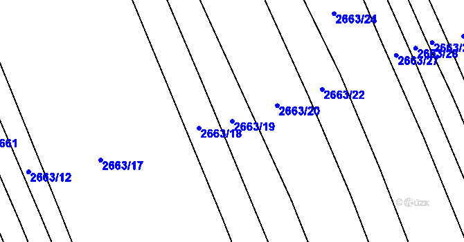 Parcela st. 2663/19 v KÚ Vlčnov, Katastrální mapa