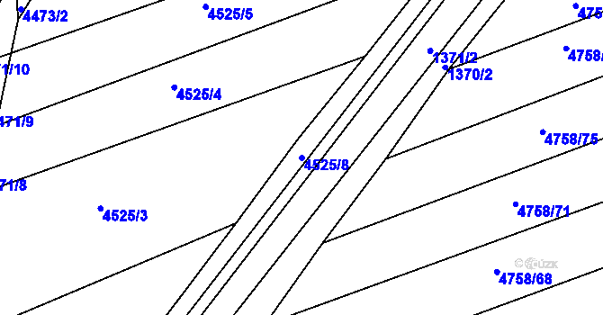 Parcela st. 4525/8 v KÚ Vlčnov, Katastrální mapa