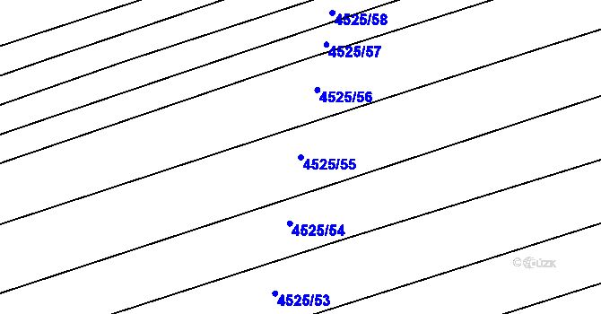 Parcela st. 4525/55 v KÚ Vlčnov, Katastrální mapa
