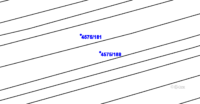 Parcela st. 4575/188 v KÚ Vlčnov, Katastrální mapa