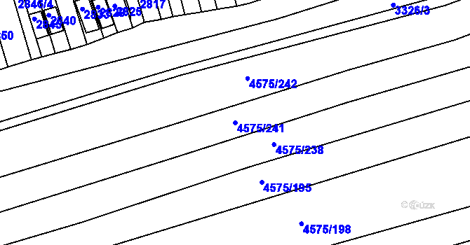 Parcela st. 4575/241 v KÚ Vlčnov, Katastrální mapa