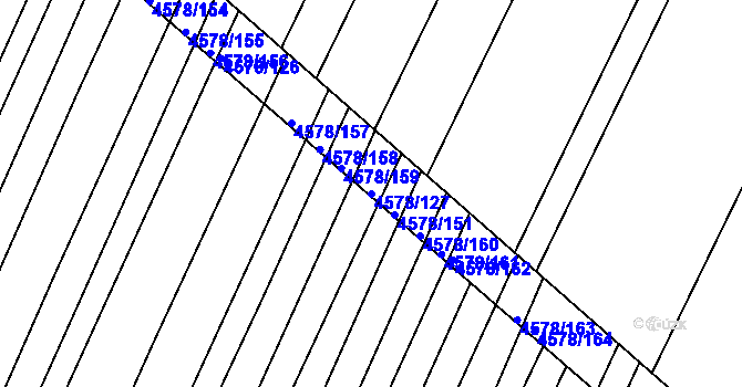 Parcela st. 4578/127 v KÚ Vlčnov, Katastrální mapa