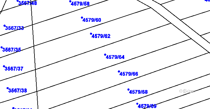Parcela st. 4579/64 v KÚ Vlčnov, Katastrální mapa