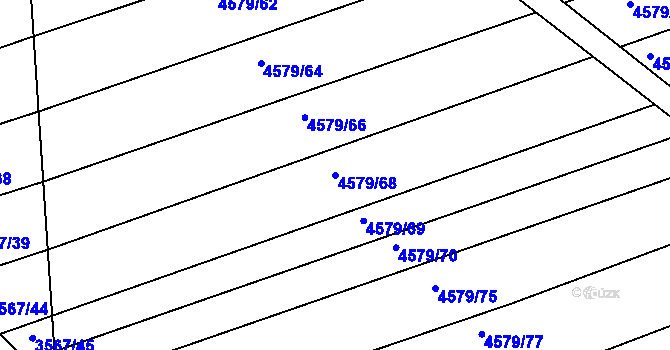 Parcela st. 4579/68 v KÚ Vlčnov, Katastrální mapa