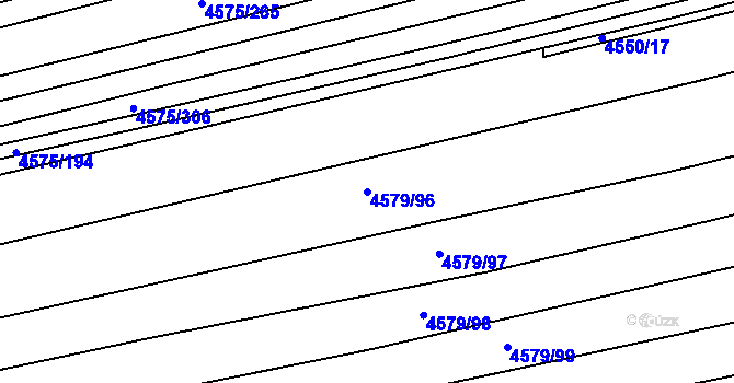Parcela st. 4579/96 v KÚ Vlčnov, Katastrální mapa