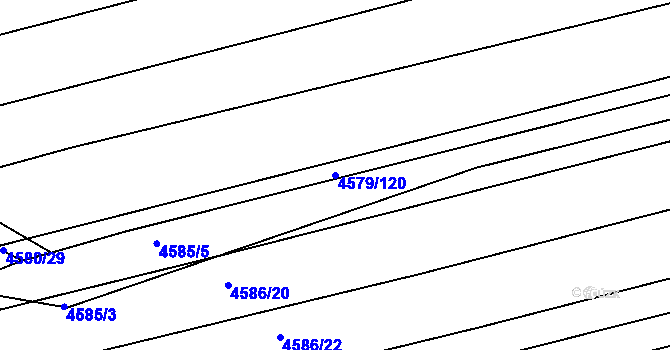 Parcela st. 4579/120 v KÚ Vlčnov, Katastrální mapa