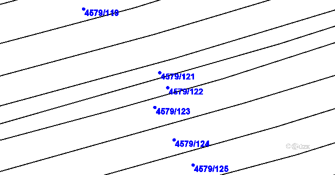 Parcela st. 4579/122 v KÚ Vlčnov, Katastrální mapa