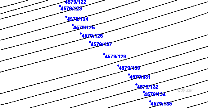 Parcela st. 4579/129 v KÚ Vlčnov, Katastrální mapa