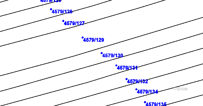 Parcela st. 4579/130 v KÚ Vlčnov, Katastrální mapa