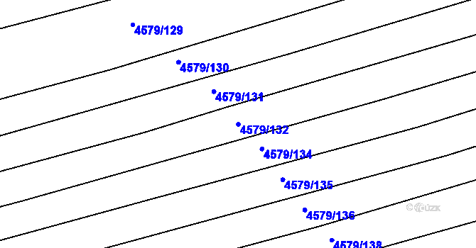 Parcela st. 4579/132 v KÚ Vlčnov, Katastrální mapa