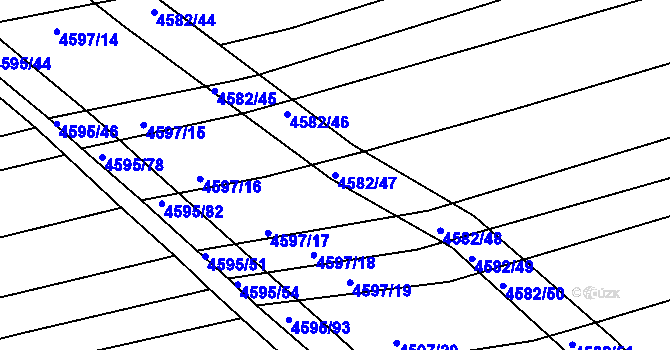 Parcela st. 4582/47 v KÚ Vlčnov, Katastrální mapa