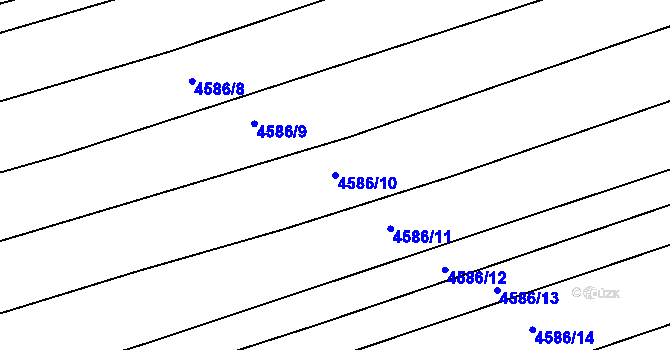 Parcela st. 4586/10 v KÚ Vlčnov, Katastrální mapa