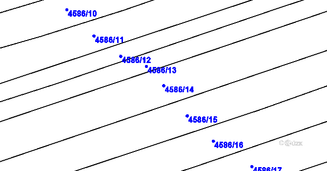 Parcela st. 4586/14 v KÚ Vlčnov, Katastrální mapa
