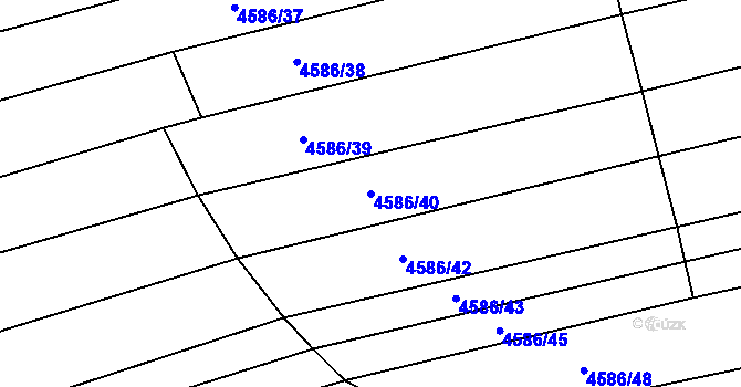 Parcela st. 4586/40 v KÚ Vlčnov, Katastrální mapa