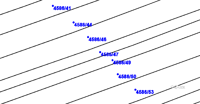 Parcela st. 4586/47 v KÚ Vlčnov, Katastrální mapa