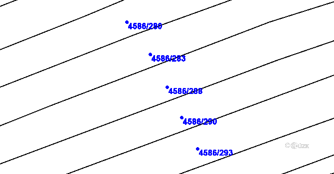 Parcela st. 4586/288 v KÚ Vlčnov, Katastrální mapa