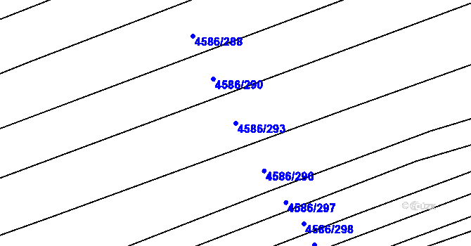 Parcela st. 4586/293 v KÚ Vlčnov, Katastrální mapa