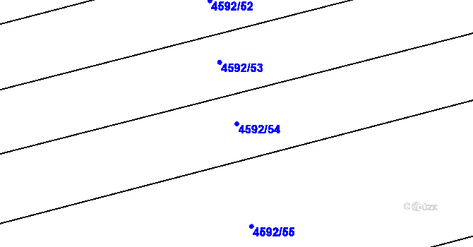 Parcela st. 4592/54 v KÚ Vlčnov, Katastrální mapa