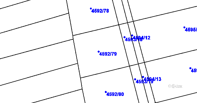 Parcela st. 4592/79 v KÚ Vlčnov, Katastrální mapa