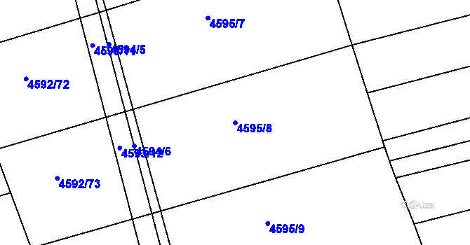 Parcela st. 4595/8 v KÚ Vlčnov, Katastrální mapa