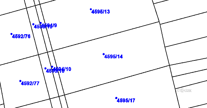 Parcela st. 4595/14 v KÚ Vlčnov, Katastrální mapa