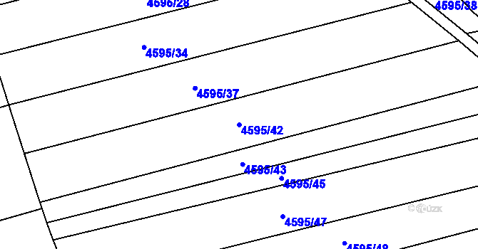Parcela st. 4595/42 v KÚ Vlčnov, Katastrální mapa