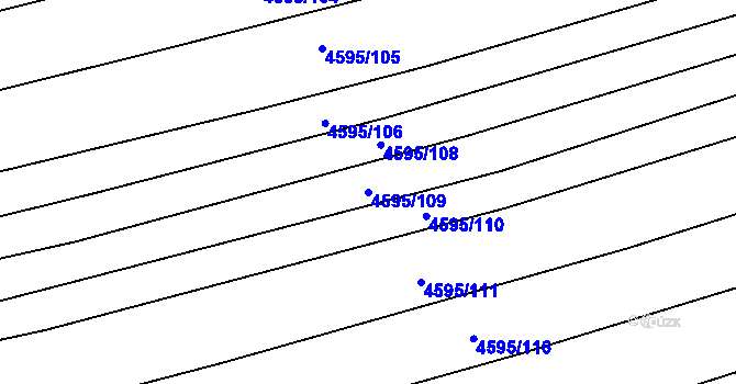 Parcela st. 4595/109 v KÚ Vlčnov, Katastrální mapa
