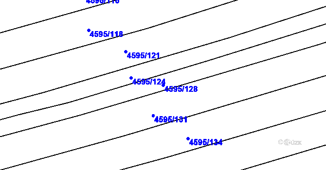 Parcela st. 4595/128 v KÚ Vlčnov, Katastrální mapa